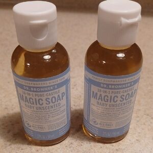 Dr. Bronner's 18-in-1 Pure Castille Baby Unscented Magic Soap - Set Of 2